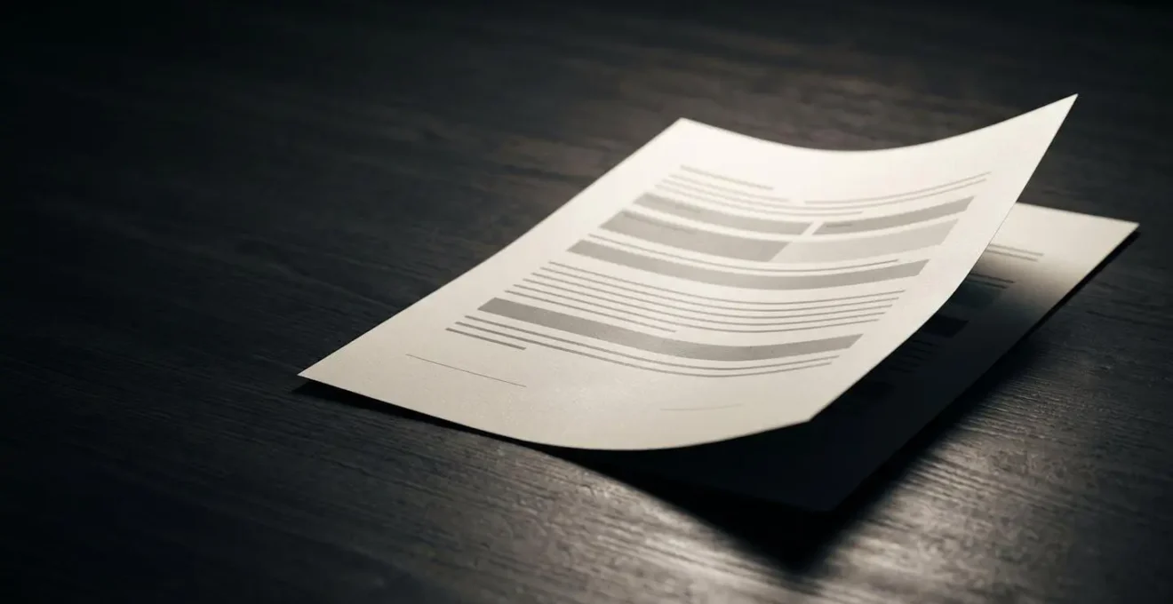 Document de contrat d'assurance automobile vu en angle avec mise au point sélective sur une clause importante