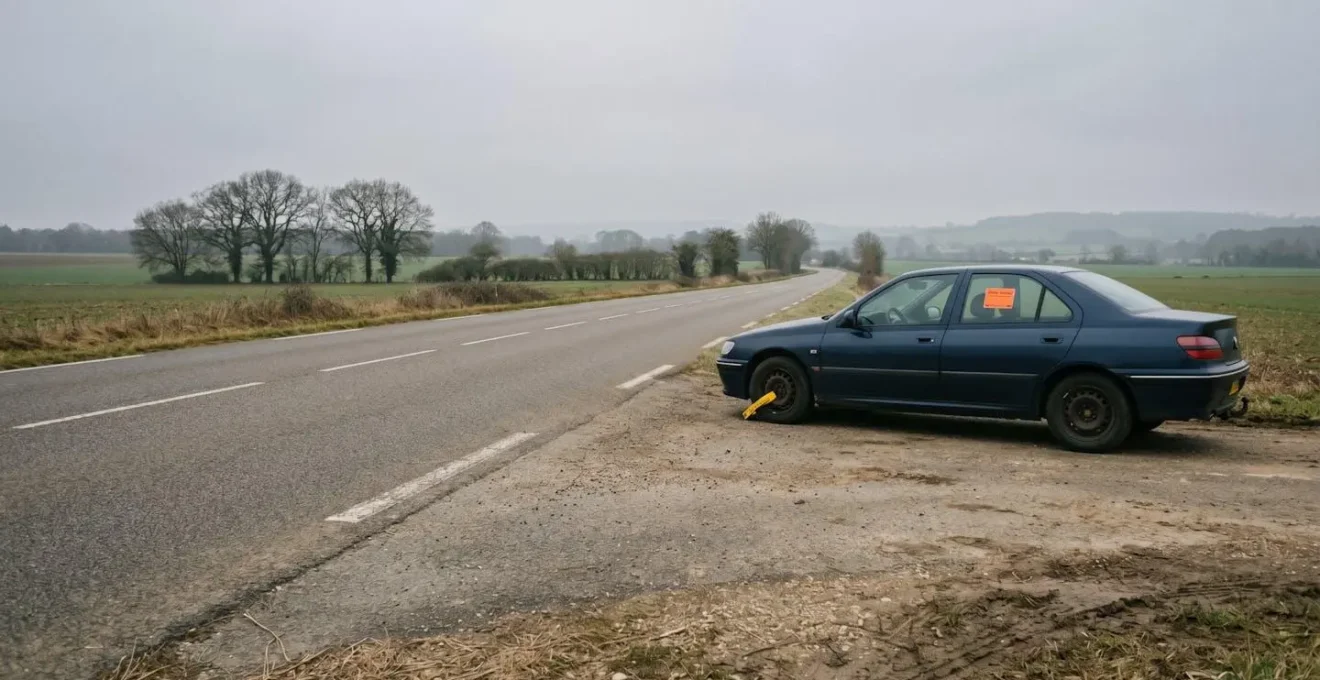 Véhicule immobilisé suite à un contrôle routier