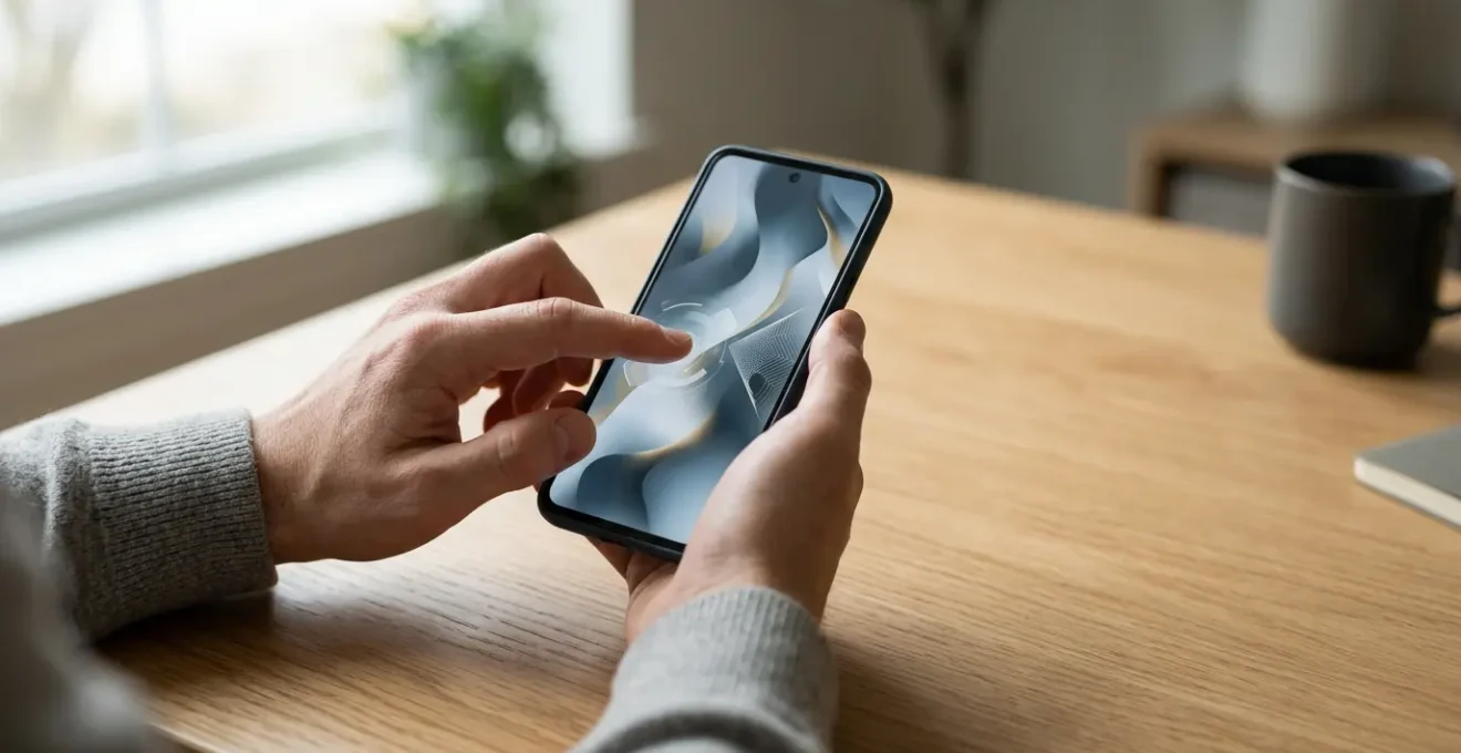 Mains tenant un smartphone avec interface de modification de données personnelles pour optimiser une assurance automobile